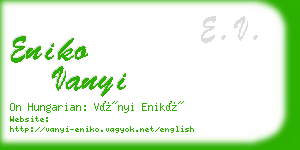 eniko vanyi business card